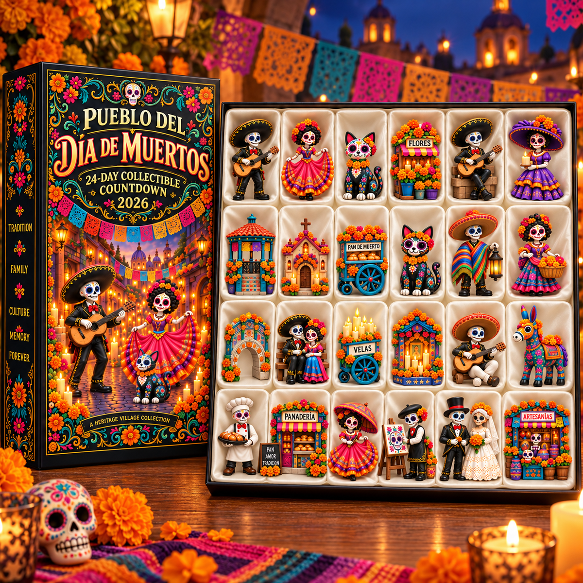 Pueblo del Día de Muertos 2026 – 24-Day Miniature Countdown