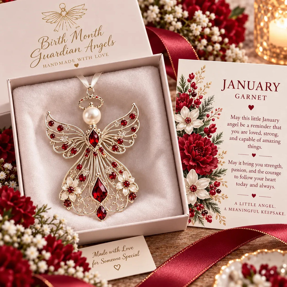 ⏳ Last Day 49% OFF – 👼 Birth Month Guardian Angel | 12 Birthstone-Inspired Keepsakes for Meaningful Gifts ✨