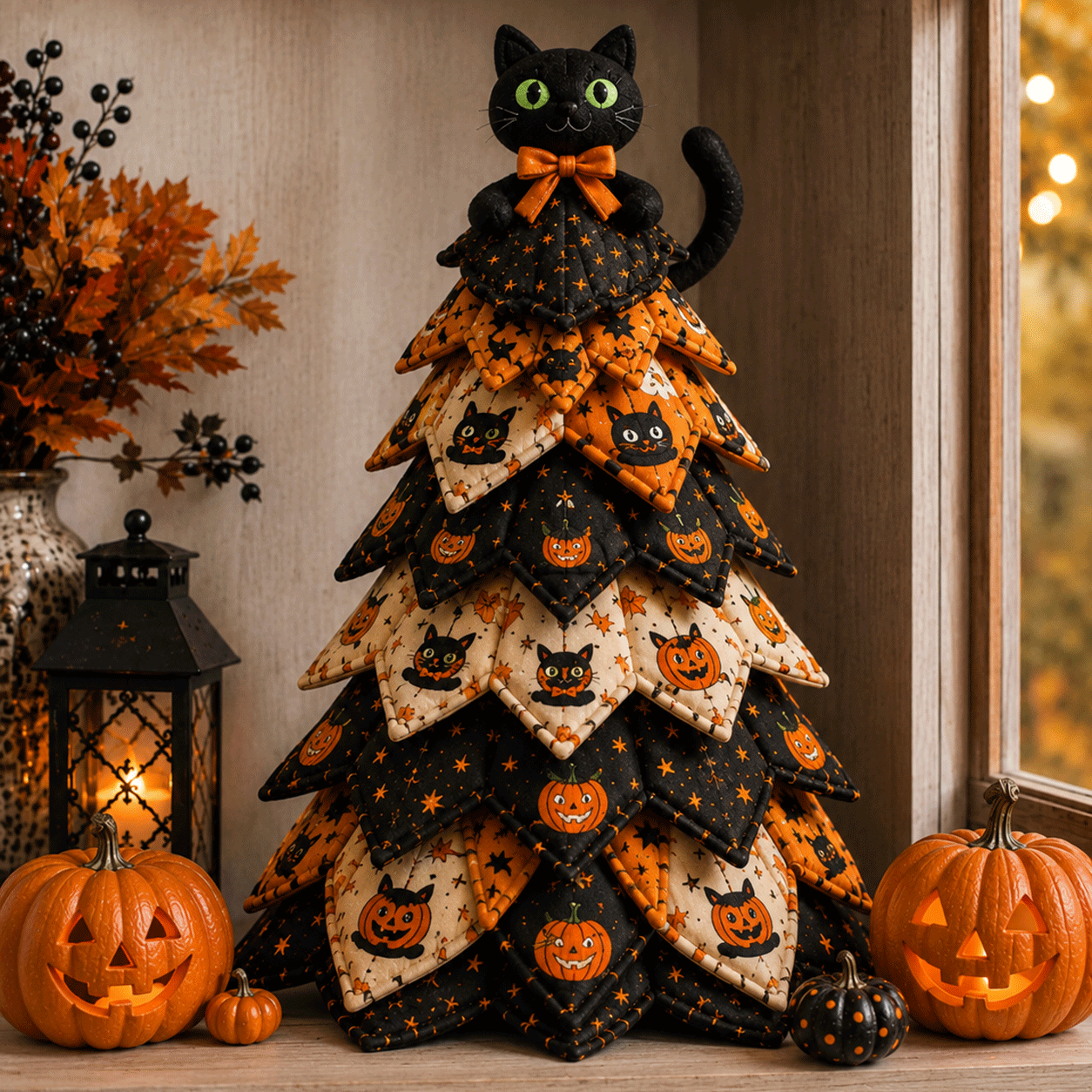🎃 DIY Halloween Quilted Fabric Tree Kit