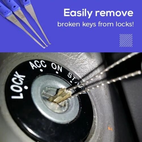 💯 🔒 12-Piece Broken Key Extractor & Removal Tool Set for Jammed Locks & Keyholes 🗝️