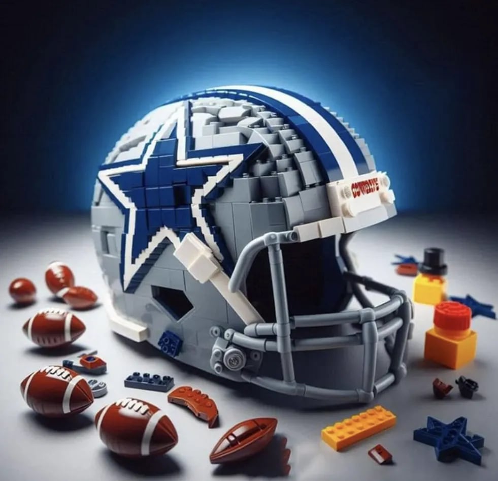 🏈 Building Block Football Helmet – 300+ Piece Collectible Construction Set