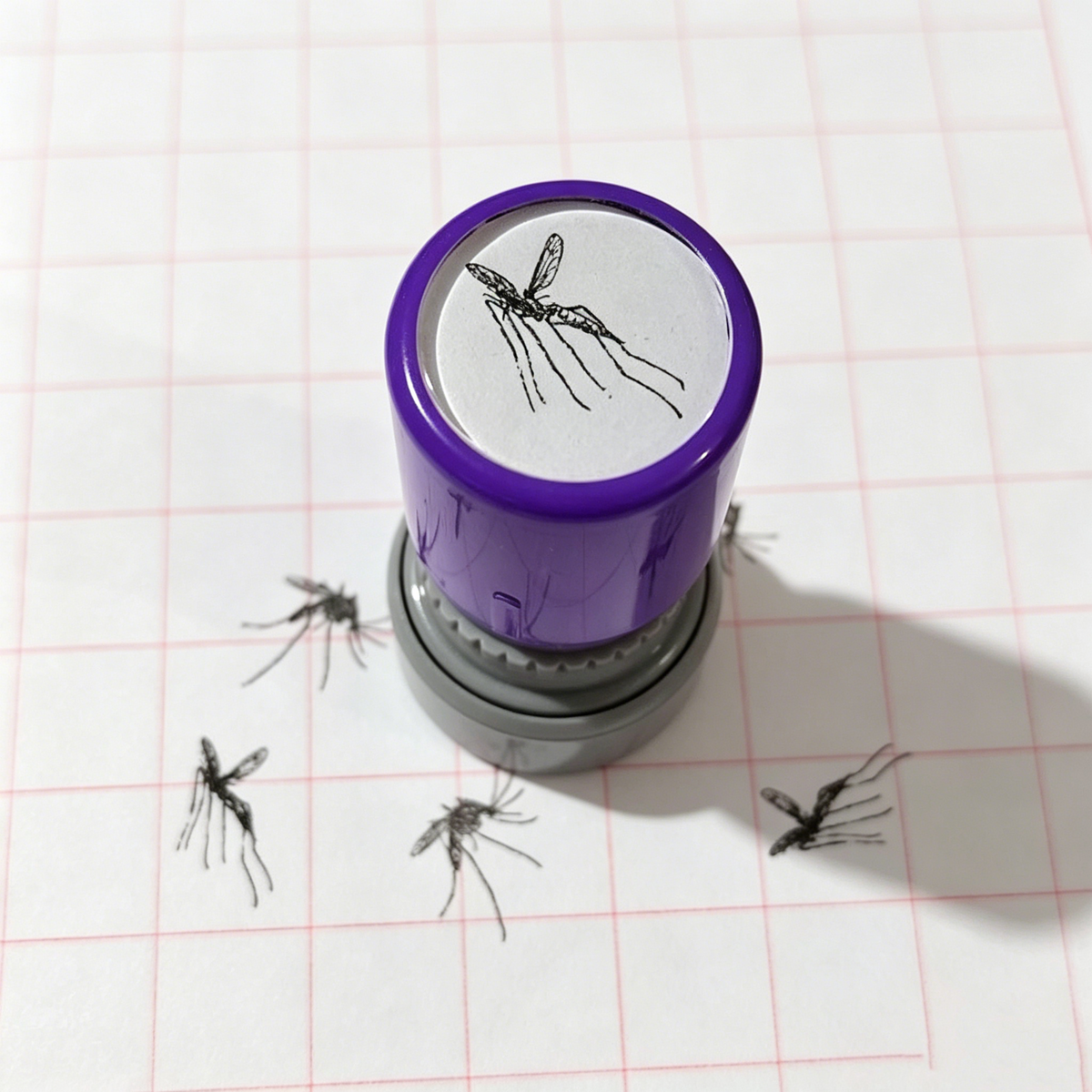 Prank Mosquito Pattern Self Inking Funny Stamp Toy Set