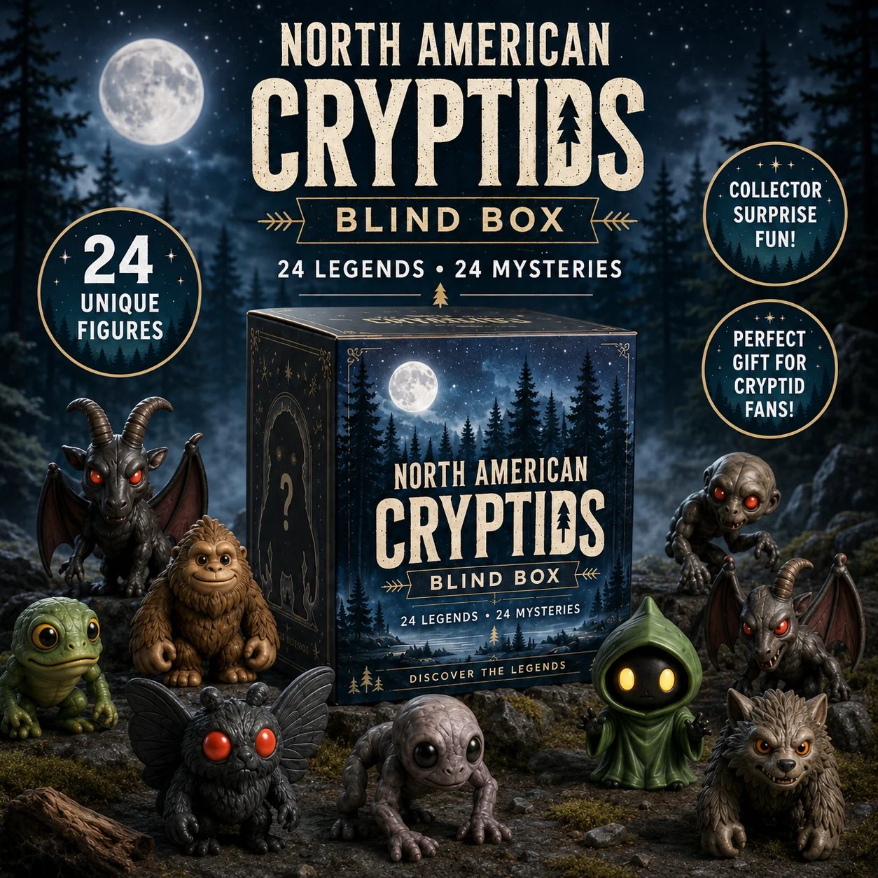 👁️North American Cryptids Blind Box