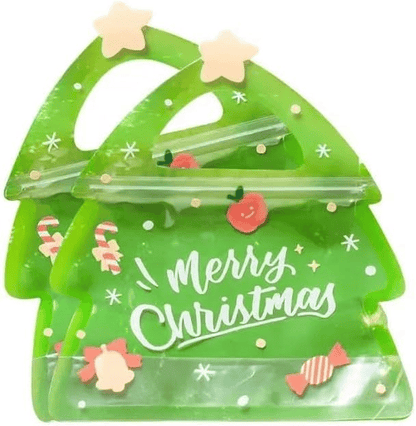 🎄Christmas Treat Bags, Kids Xmas Sealable Bags With Handle 10 PCS❄️