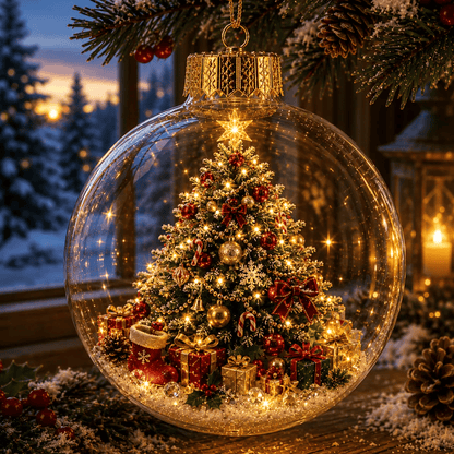 🔥Limited time 50% OFF -✨✨🎄 Glowing Christmas Story Ornament – Light-Up Mini Holiday Scene