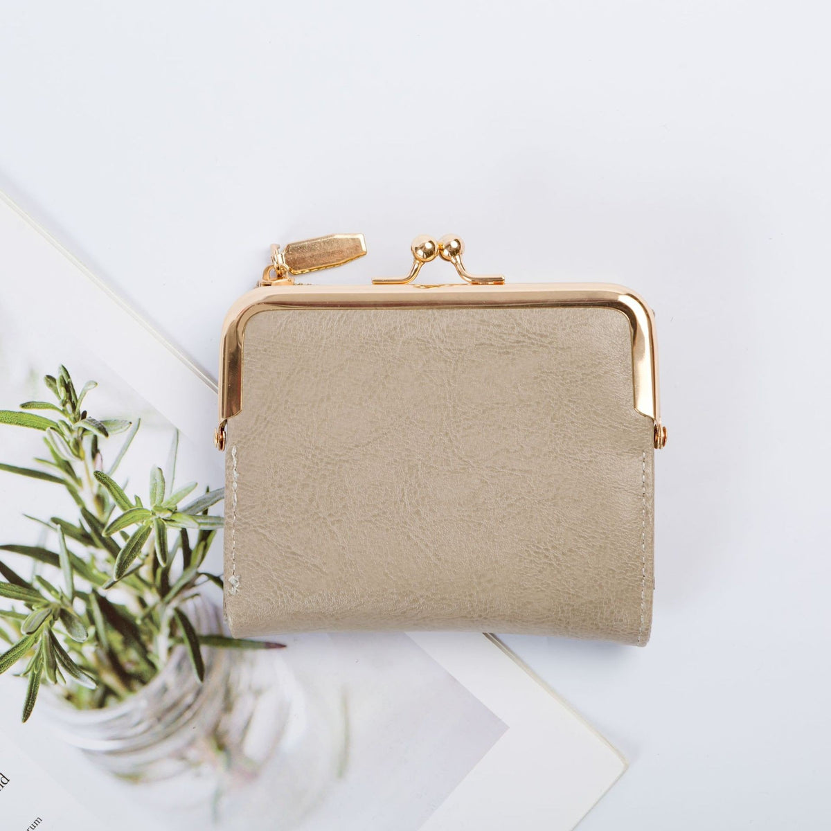 Women's Fashionable Solid Color Kiss Lock Wallet, Casual Versatile Coin Purse for Daily Used, Trendy All-match & Exquisite Wallet for Birthday Gift，Suitable for Thanksgiving, Christmas, and men's gift giving