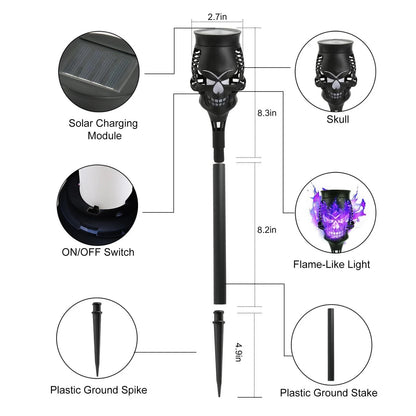 💀🔥Halloween Early Bird Special Sale 49% OFF-Halloween Skulls Solar Pathway Lights