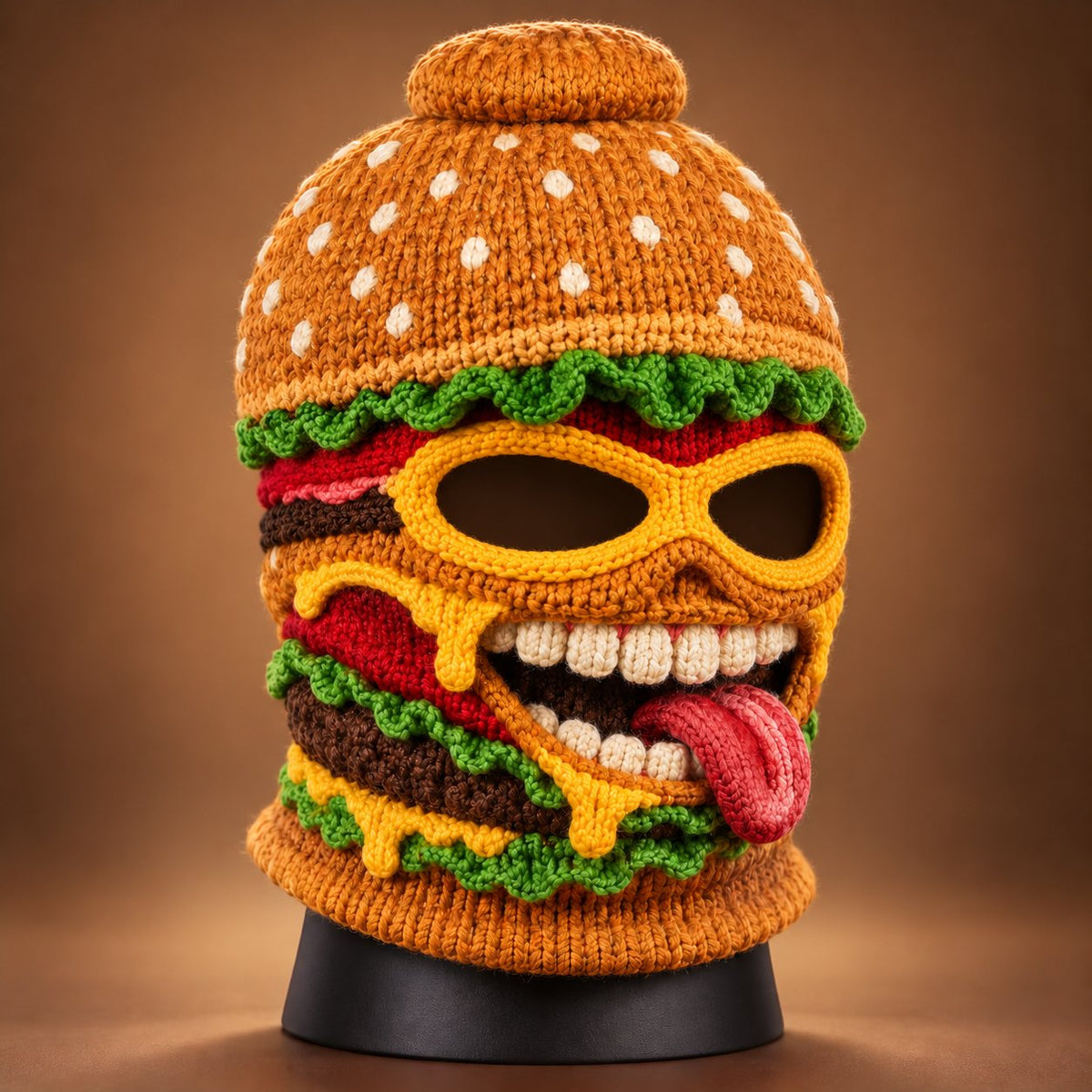 3D Fast Food Knit Balaclava - Thermal Ski & Snowboard Mask