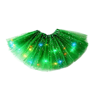🎁LED Light Up Sequin Tutu Skirt Star Mesh Princess Skirt for Girls and Adults