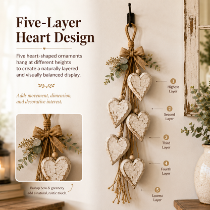 🍂🤎Hanging Heart Wall Decor