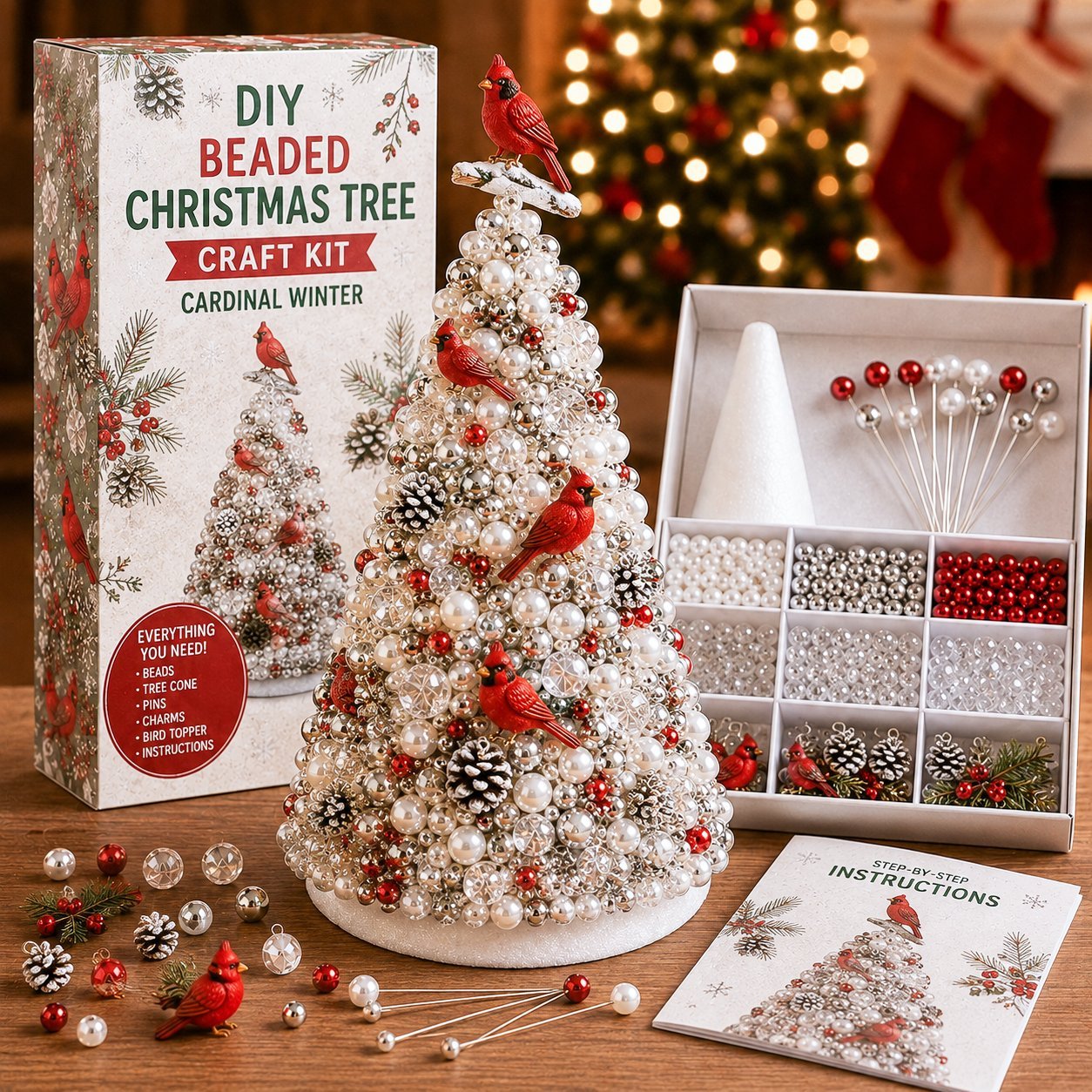 🎅🎁⛄Kit de bricolage pour sapin de Noël en perles