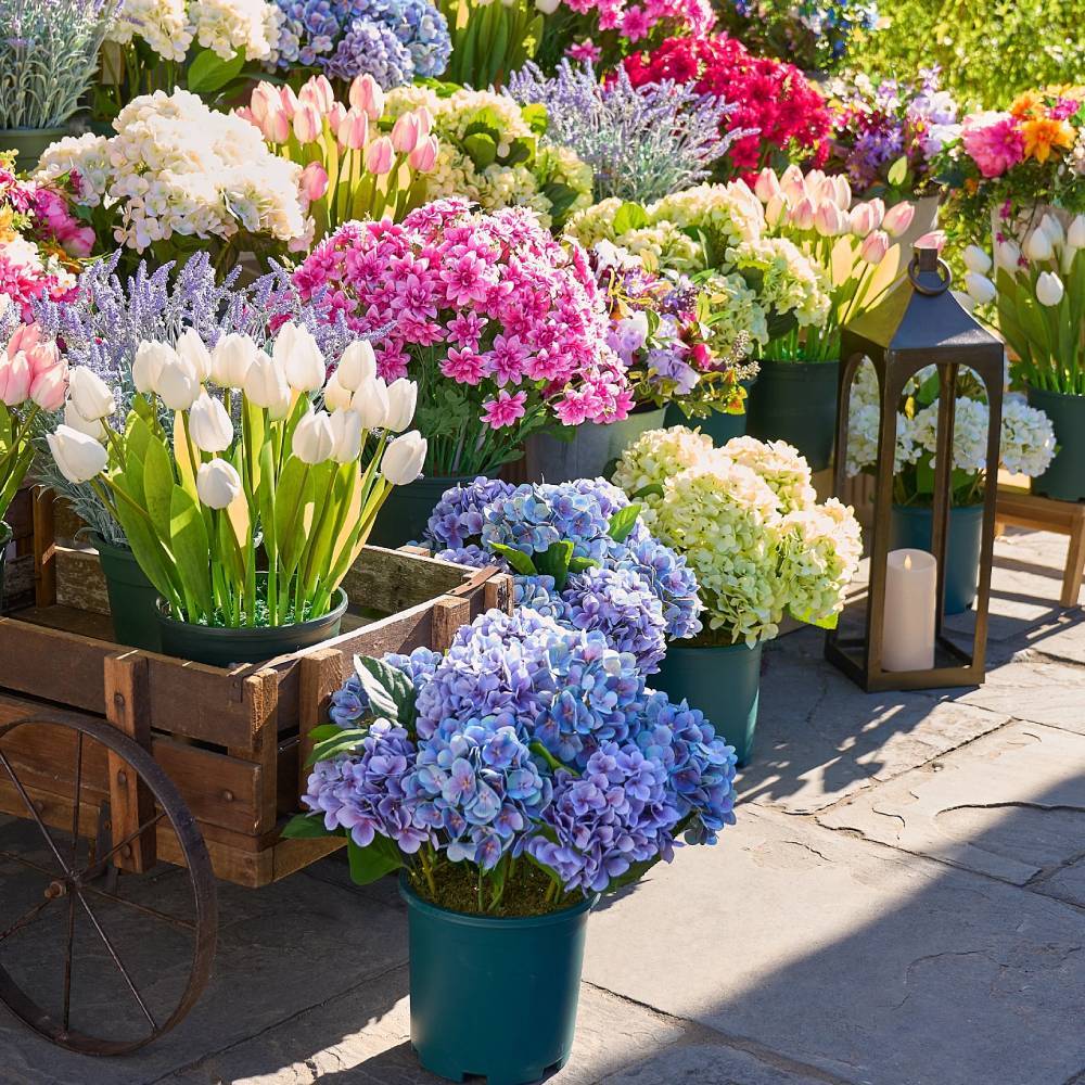 Last Day 50% OFF📣 Artificial Hydrangeas Flowers – UV-Resistant, Waterproof, Windproof