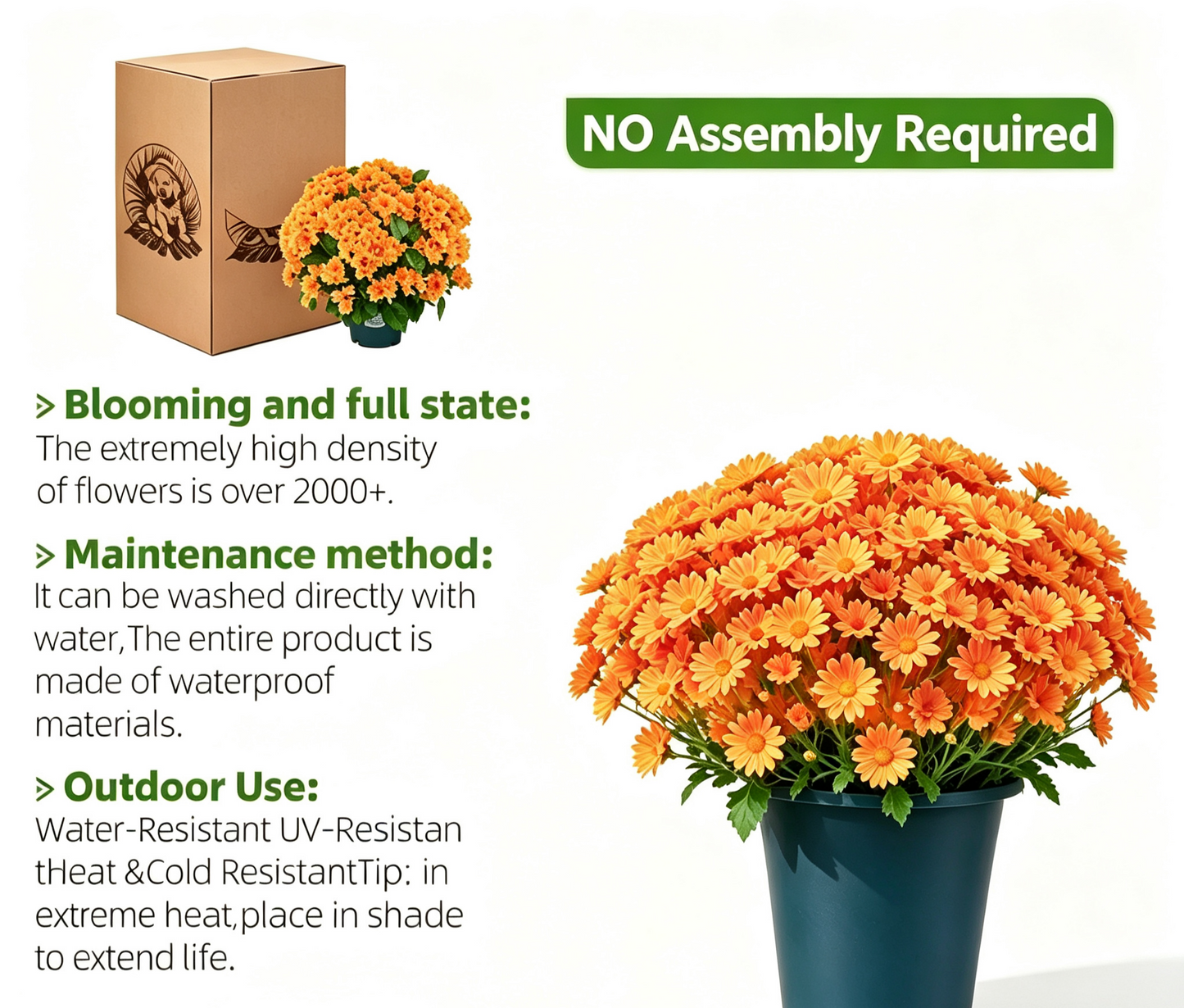 💥Last Day 70% OFF—🌼Welcome autumn- Artificial Outdoor Sunset Mums Flowers - UV resistant, Waterproof, Windproof
