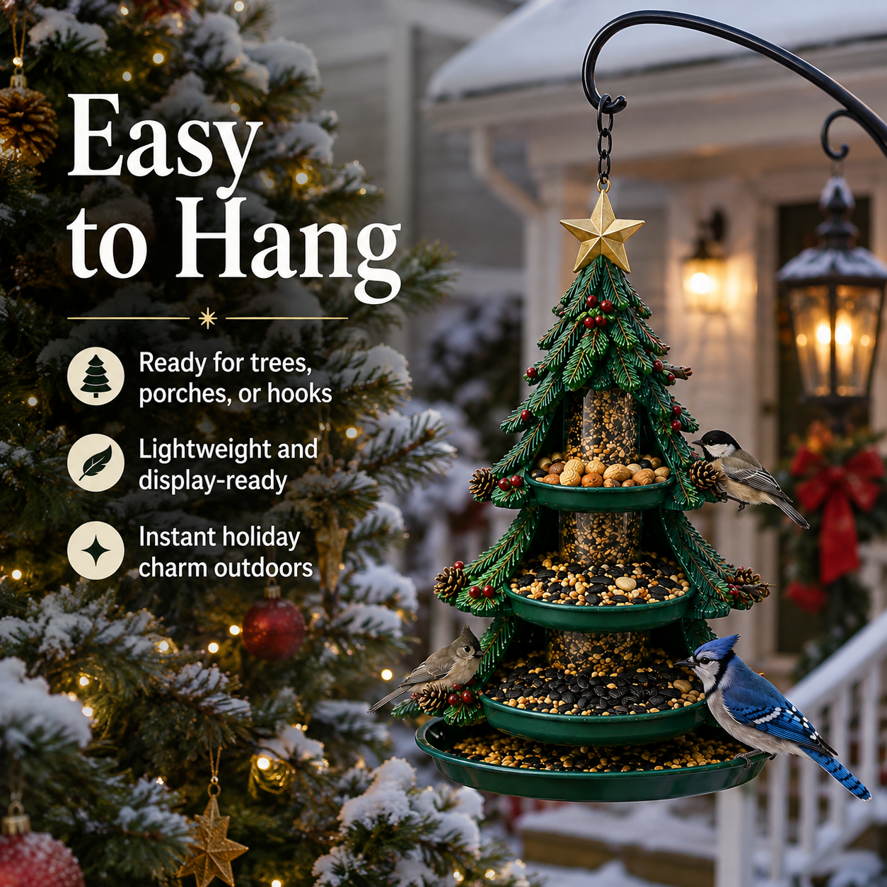 🎄 Christmas Bird Feeder Collectio – Festive Hanging Garden Feeders for Wild Birds