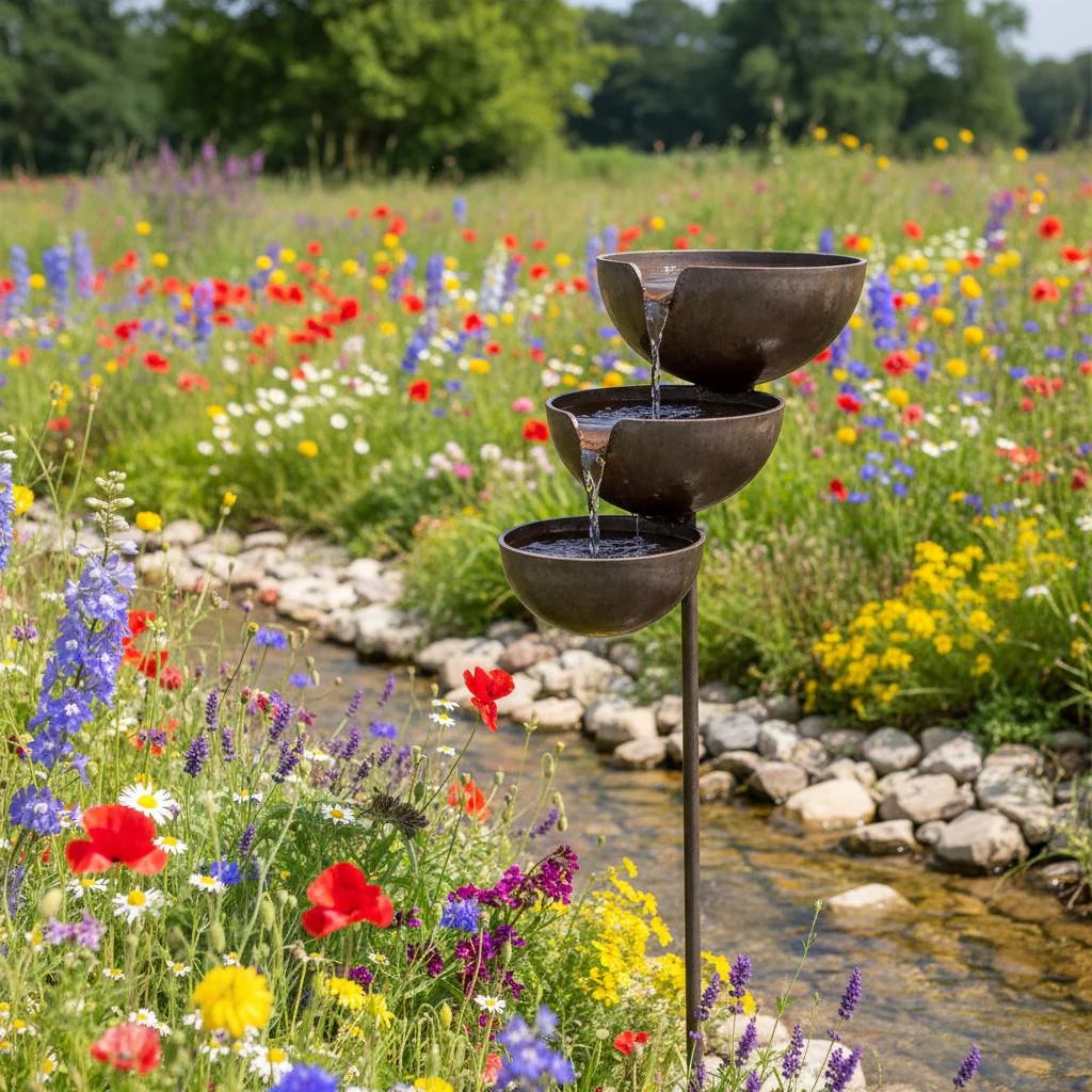 🔥Hot Sale🔥Bring Life Back To Your Garden – Rain Catcher Bird Bath 🌿🐦