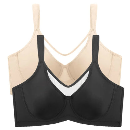 💐Women's Elegant Sheer Full Coverage Minimizer Bra ✨ Plus Size for Large Busts | No Digging, No Spillage & Ultra Comfy
