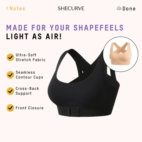 👙 Front Closure Cross-Back Wireless Posture Bra – Ultra Push-Up, All-Day Comfort & Natural Lift for a Slimmer, Taller Silhouette 💖