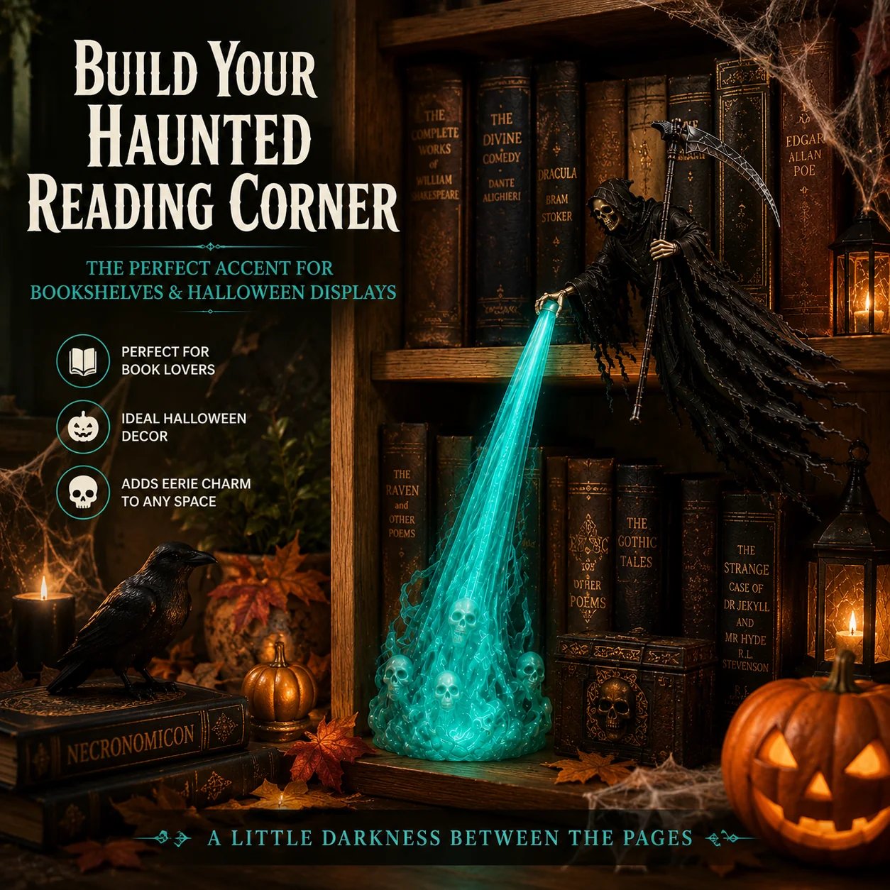 🔥Buy 2 Free Shipping🔥💀 The Soul Collector — Haunted Reaper Shelf Light