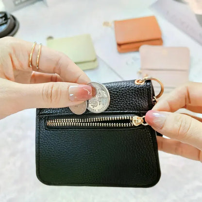 🎁HOT SALE🔥Elegant and Minimalist Women's Slim Short Wallet – with RFID protection, card slots, a bill compartment, and an ID window