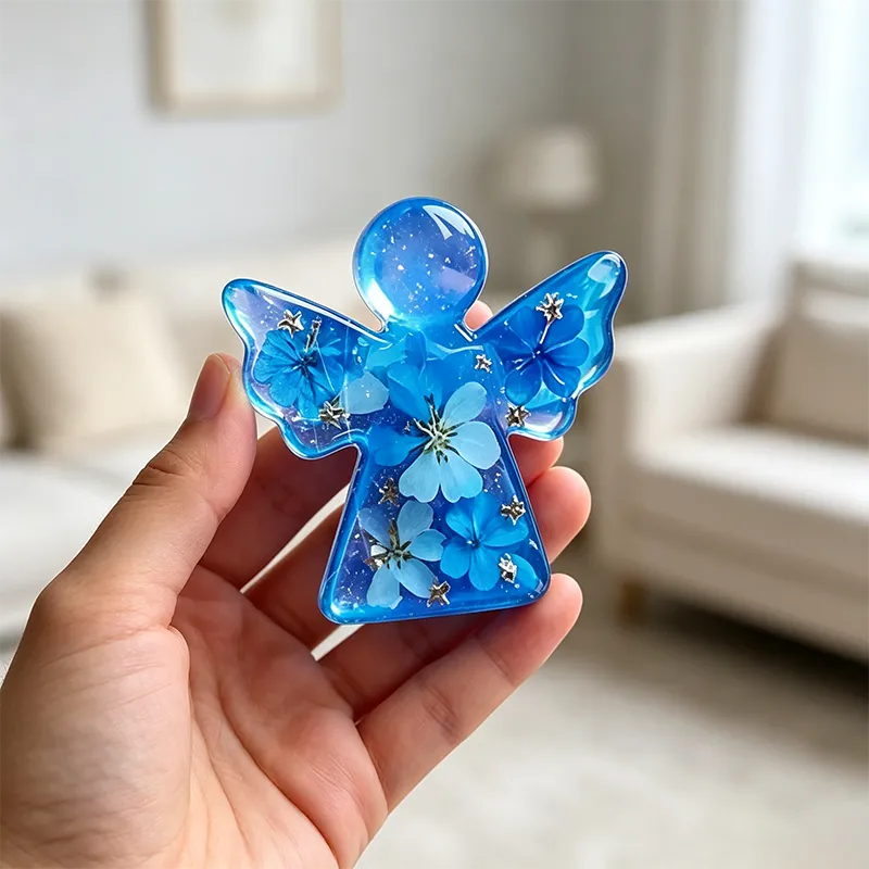 Forget Me Not Dried Flower Angel Keepsake - Timeless Gift for Remembrance, Comfort & Hope