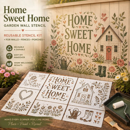 🔥Last Day 49% OFF 🌿Garden Bloom Wall Stencil Kit✨