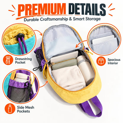 🎁Last Day Promotion 49% OFF🔥Unisex Lightweight Color-Block Mini Backpack