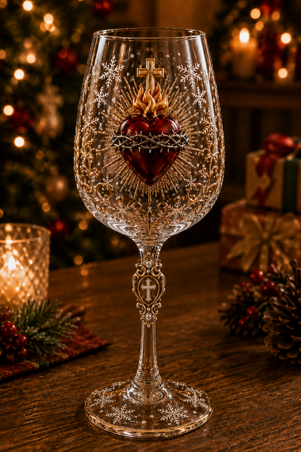 Sacred Heart Christian glass