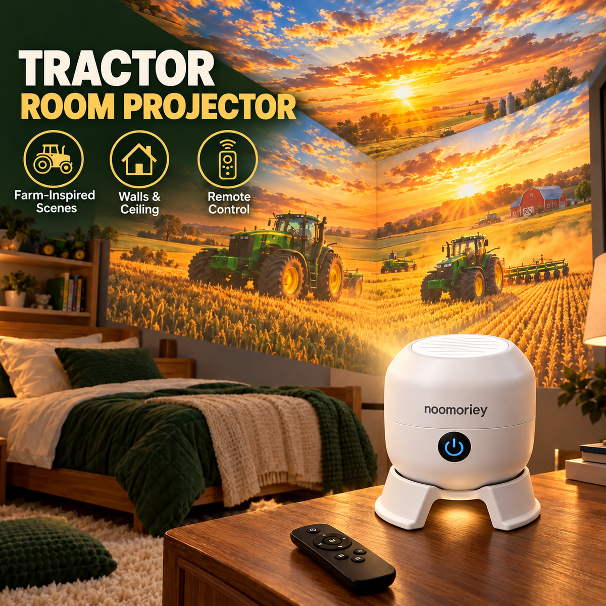 🚜 Tractor & Farm Scene Room Projector – Wall & Ceiling Décor for Tractor Lovers