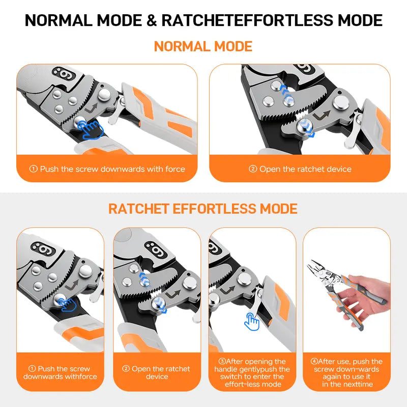 🔧 Self-Locking Ratchet Pliers – Secure Grip, Less Effort