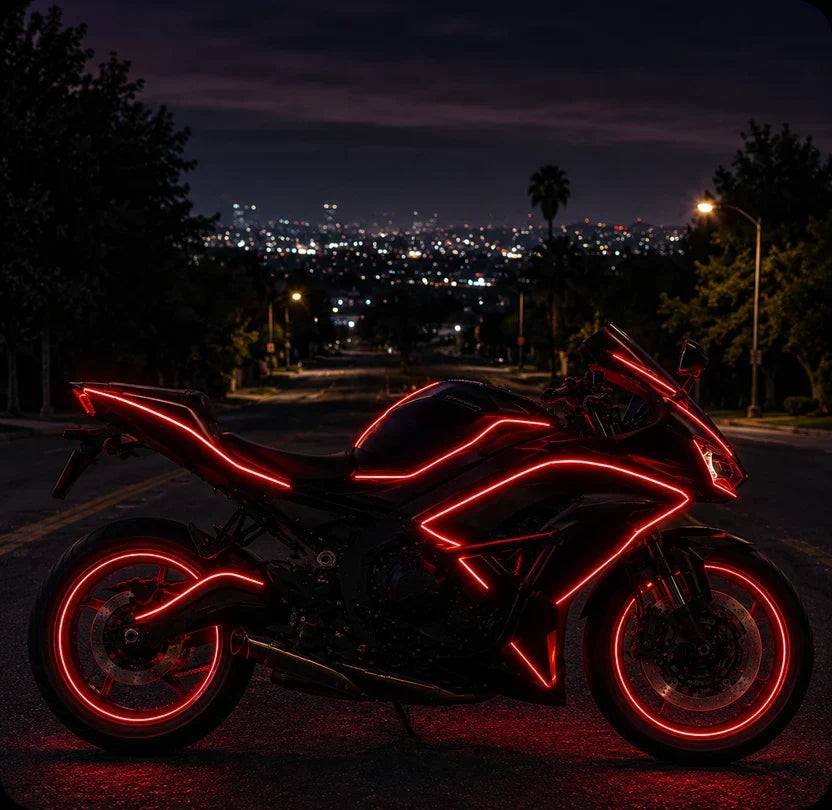 🏍️ Motorcycle RGBIC Glow Kit – 5000+ Colors, Music Sync & App Control