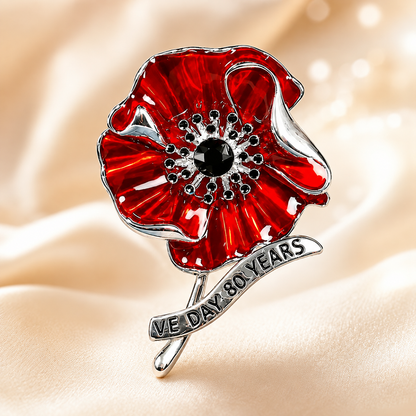 🎁 VE Day 80th Anniversary Poppy Brooch