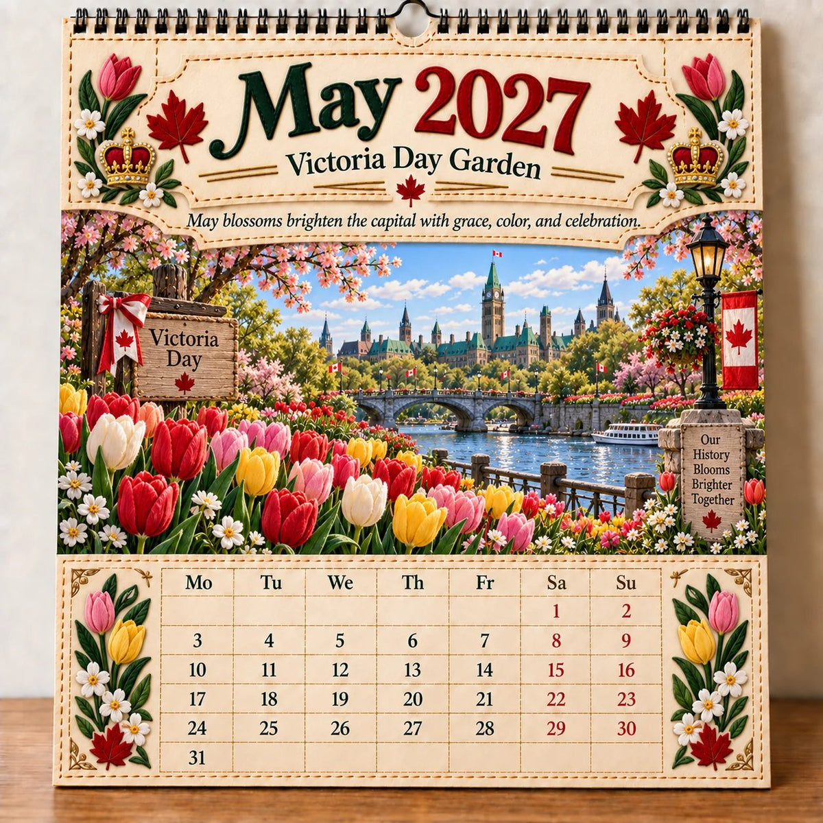 💯🇨🇦🍁 2027 Canada 160th Anniversary Commemorative Wall Calendar 🍁🇨🇦