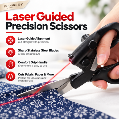 Laser Guided Sewing Scissors – Multi-Purpose Scissors with Infrared Cutting Guide