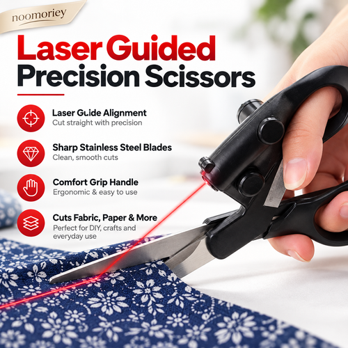 Laser Guided Sewing Scissors – Multi-Purpose Scissors with Infrared Cutting Guide