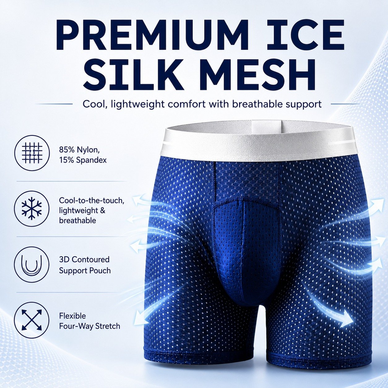 Premium All-Day Comfort IceSilk Mesh Men's Boxer