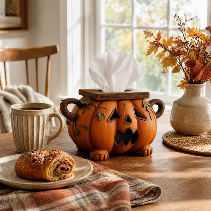 Whimsical Halloween Pumpkin Tissue Box Cover