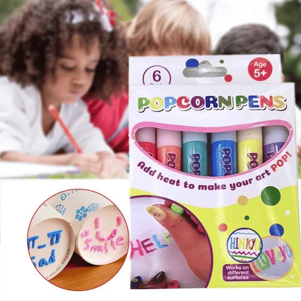 🎁🔮Magic Pen – Draw 3D with one stroke!🎄 DIY Bubble Popcorn Drawing Pens🔥