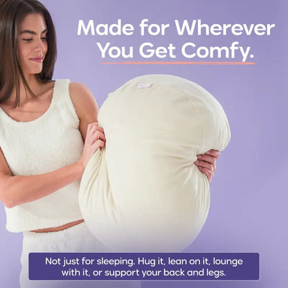 Mellow CloudCool & Lush Pebble Pillow | Washable Removable Cover Cushion