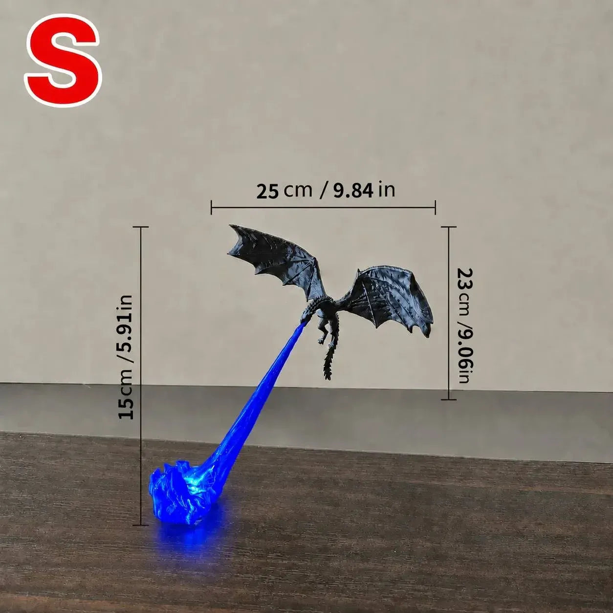 🔥 HOT SALE 🐉| 3D Fire-Breathing Dragon LED Display – Fantasy Bookshelf Decor with Glowing Flame