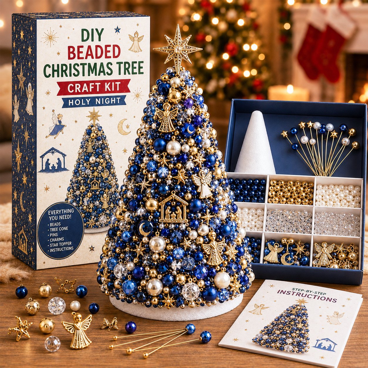 🎅🎁⛄Kit de bricolage pour sapin de Noël en perles