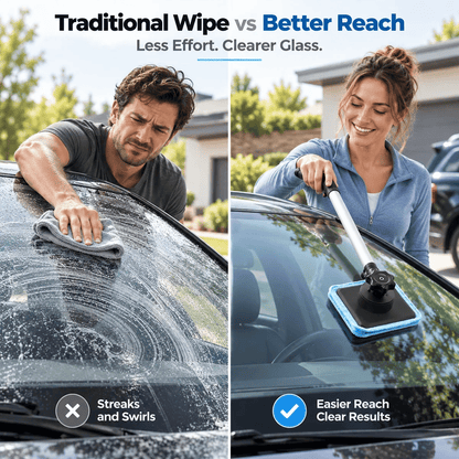 🧲 Dual-Magnet Car Windshield Cleaner ✨ Streak-Free Auto Window Cleaning Kit