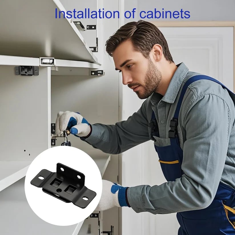 Quick Fitting Furniture Corner Brackets – Heavy Duty Stainless Steel L Shape Joint Fixing Brackets with Screws for Cabinets, Tables & Chairs Repair Kit