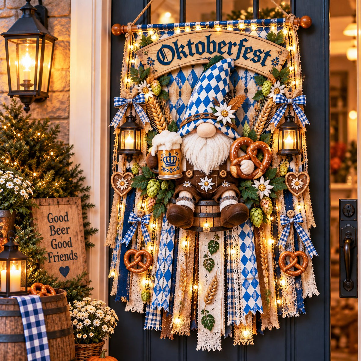 Light-Up Oktoberfest Door Hanging - Bring a Little Bavaria Home