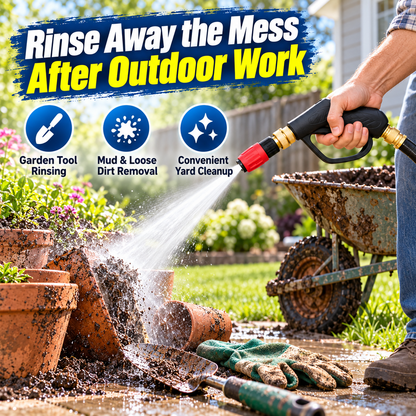 High-Pressure Water Spray Gun – Powerful Outdoor Cleaning Nozzle with Ergonomic Grip