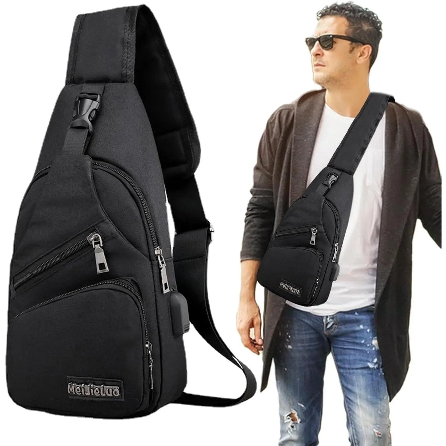 Men’s Lightweight Waterproof Sling Bag