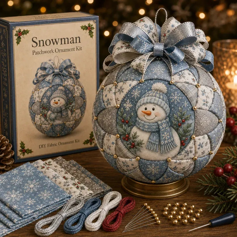 🔥LAST DAY 50% OFF - 🎄Christmas Classics Patchwork Ornament DIY Kit