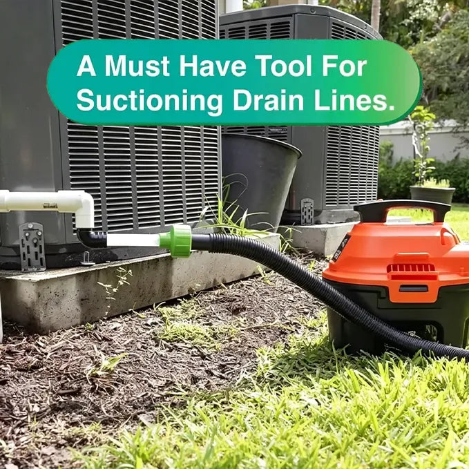 AC Drain Line Cleaner Adapter Evacuates & Unclog AC Drain Line