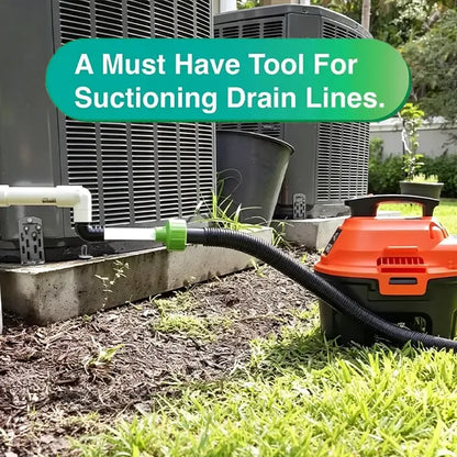AC Drain Line Cleaner Adapter Evacuates & Unclog AC Drain Line