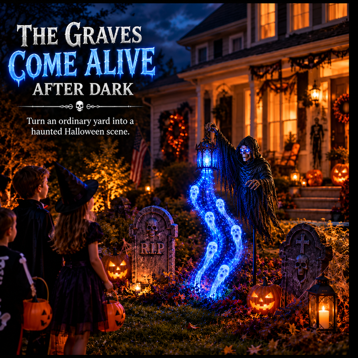 🎃 Today Only: 49% OFF 💀Animated Halloween Soul Harvester Garden Light Collection