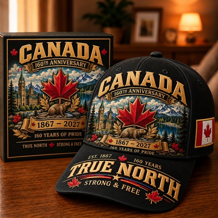 💝49% OFF - 🍁 Canada 160th Anniversary 1867–2027 – Premium Heritage Cap | Cotton-Poly Blend • Detailed Embroidery • Adjustable Fit 🇦🇺